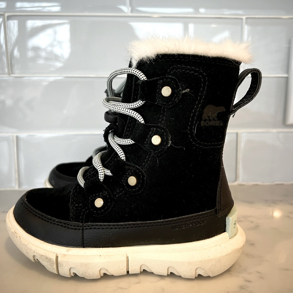 SOREL Explorer Waterproof Faux Fur Lined Boot (Toddler & Little Kid size 9)